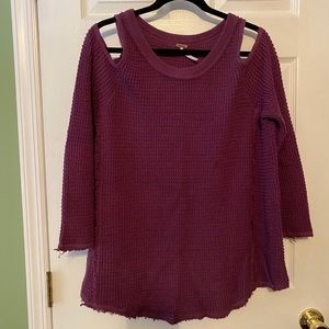 Free People cold shoulder sweater